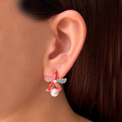 Aretes Estrella de Mar Colores  1Z1
