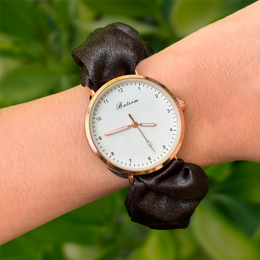 Reloj Scrunchies de Mano Negra  R6