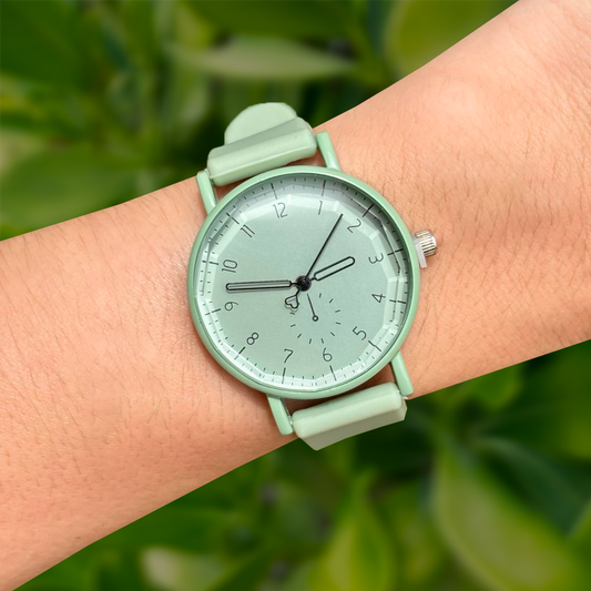 Reloj Verde Seco Redondo Mujer  R30
