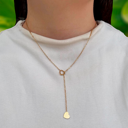 Collar Corazon Enlazado Acero Inoxidable