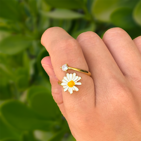 Anillo Dorado Margarita Chapa de Oro