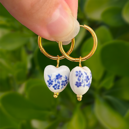 Aretes  Cerámica Charms Acero Inoxidable  1S2