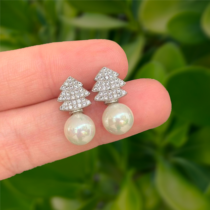 Aretes Mini Arbolito y Perlita