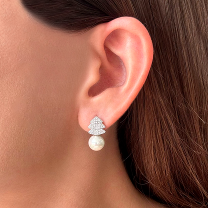 Aretes Mini Arbolito y Perlita