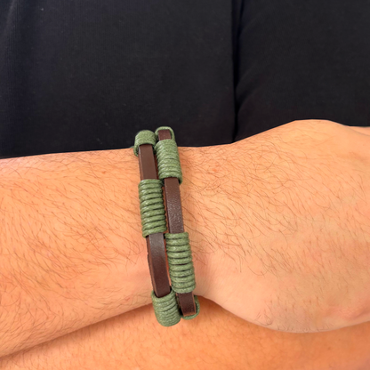 Pulsera Negra Nudos de Hombre Acero de Titanio