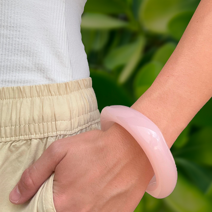 Pulsera Rosa Suave Resina