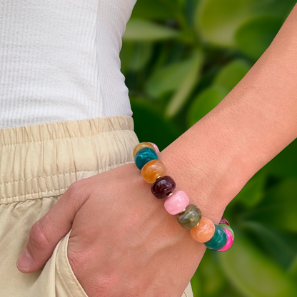 Pulsera Colores Cuentas de Resina