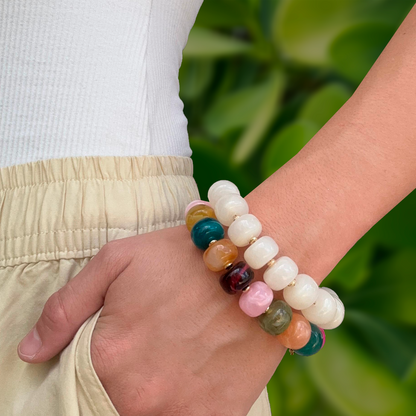 Pulsera Colores Cuentas de Resina