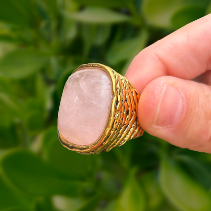 Anillo Rosa y Dorado Acero Inoxidable