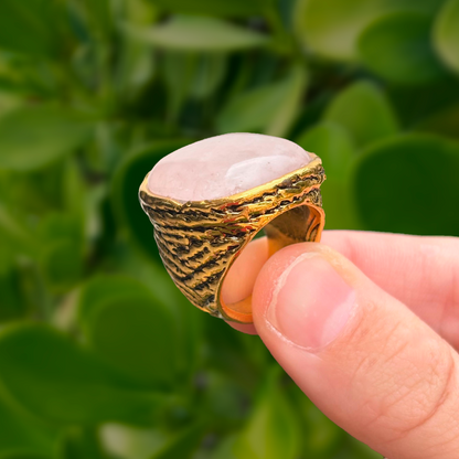 Anillo Rosa y Dorado Acero Inoxidable