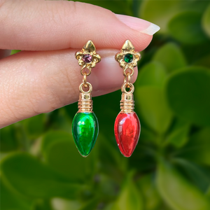 Aretes Focos Navidad