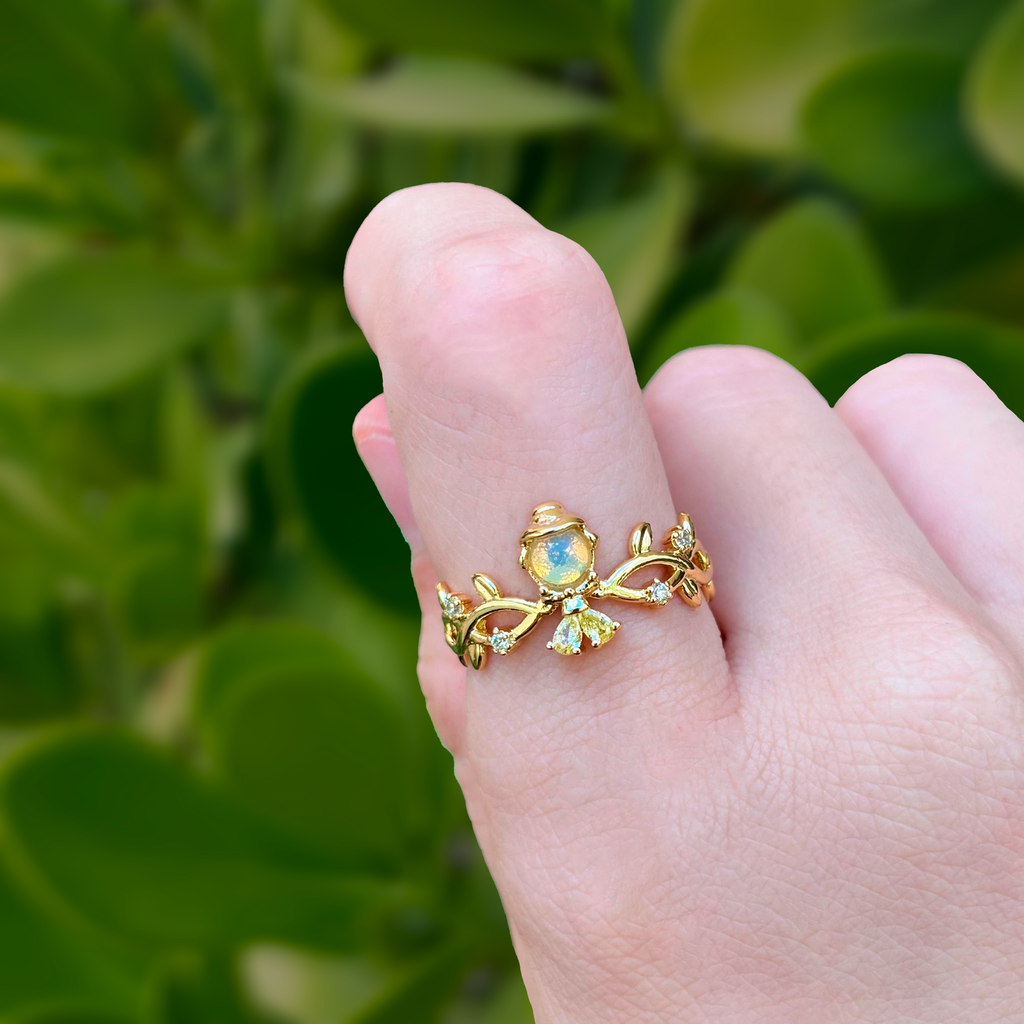 Anillo Bella Chapa de Oro Ajustable 1M1