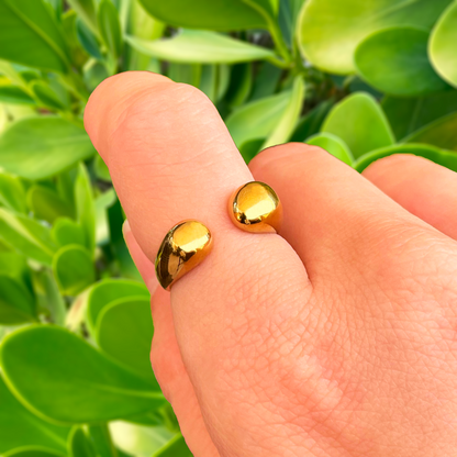 Anillo Dorado Acero Inoxidable C655