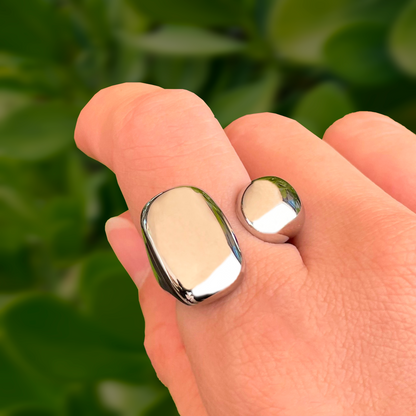 Anillo Plateado Acero Inoxidable