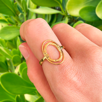 Anillo Dorado Orion Acero Inoxidable   R18