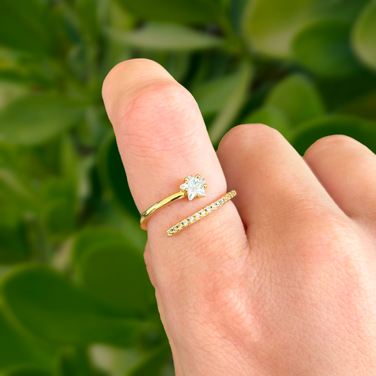 Anillo Estrella Fugaz Chapa de Oro 1u1