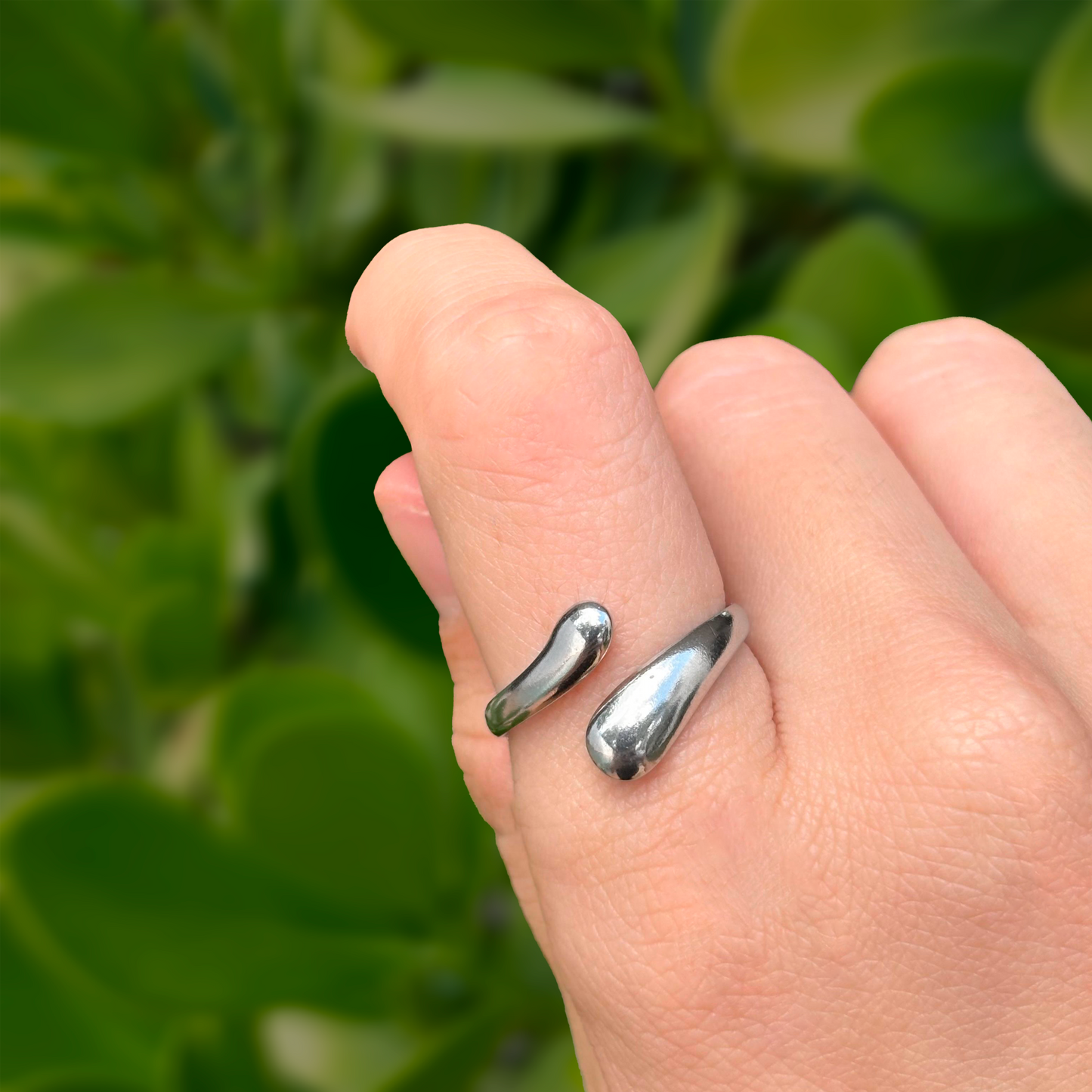 Anillo Plateado Encontrado Acero Inoxidable 2Q4