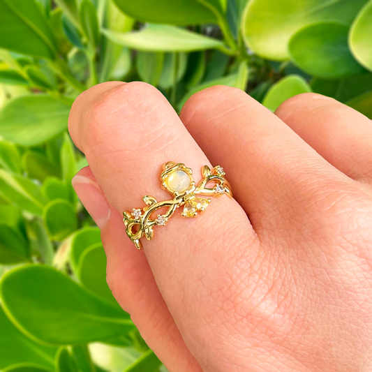 Anillo Bella Chapa de Oro Ajustable 1M1