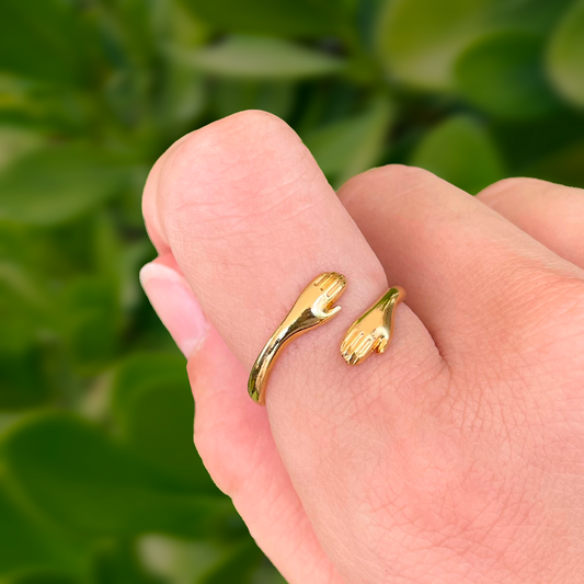 Anillo Ajustable Abrazo  Acero Inoxidable 2J4