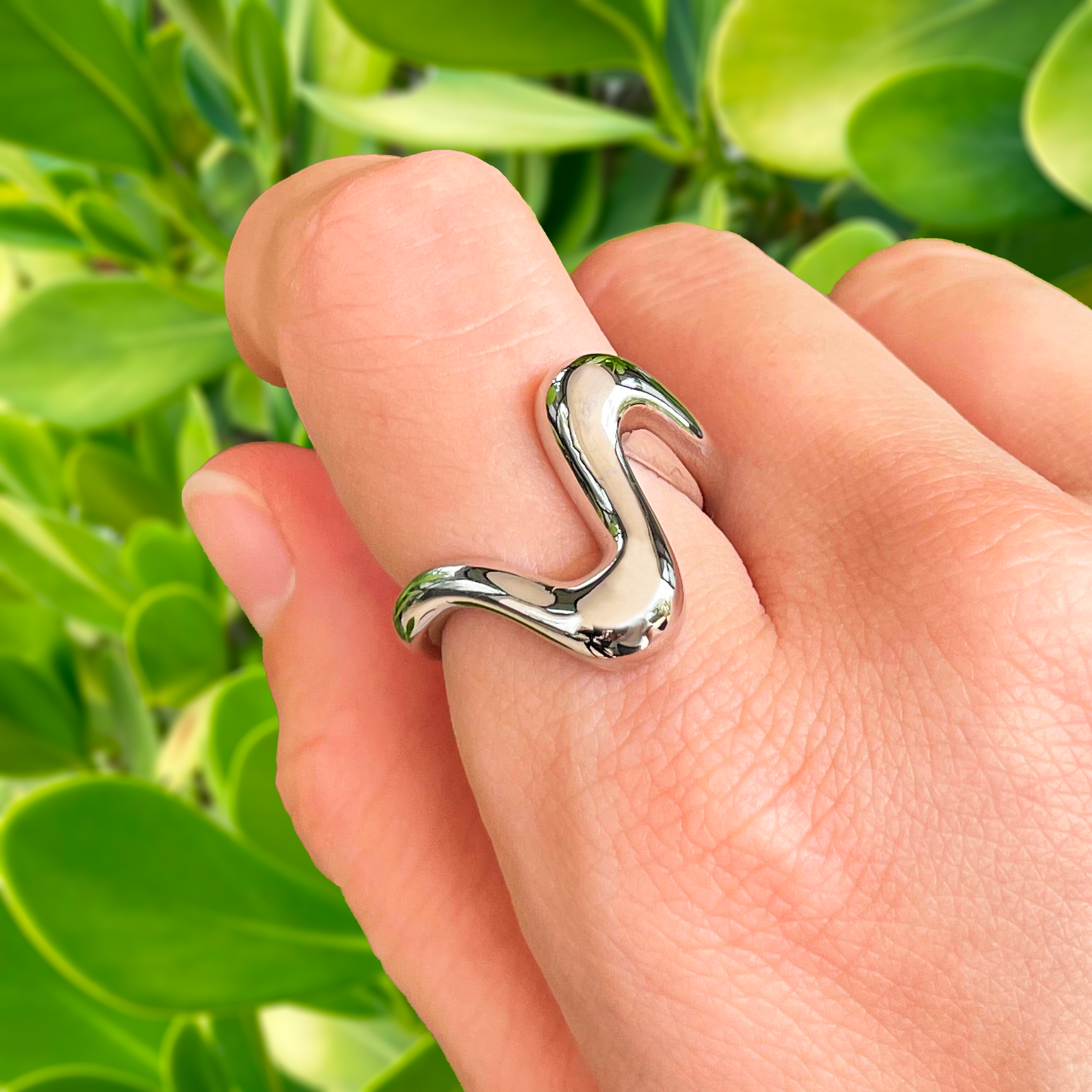 Anillo Plateado Ajustable Chapa de Oro 2A8