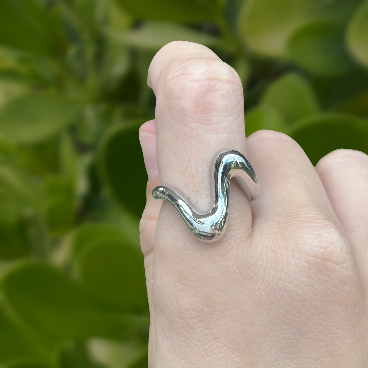 Anillo Plateado Ajustable Chapa de Oro 2A8