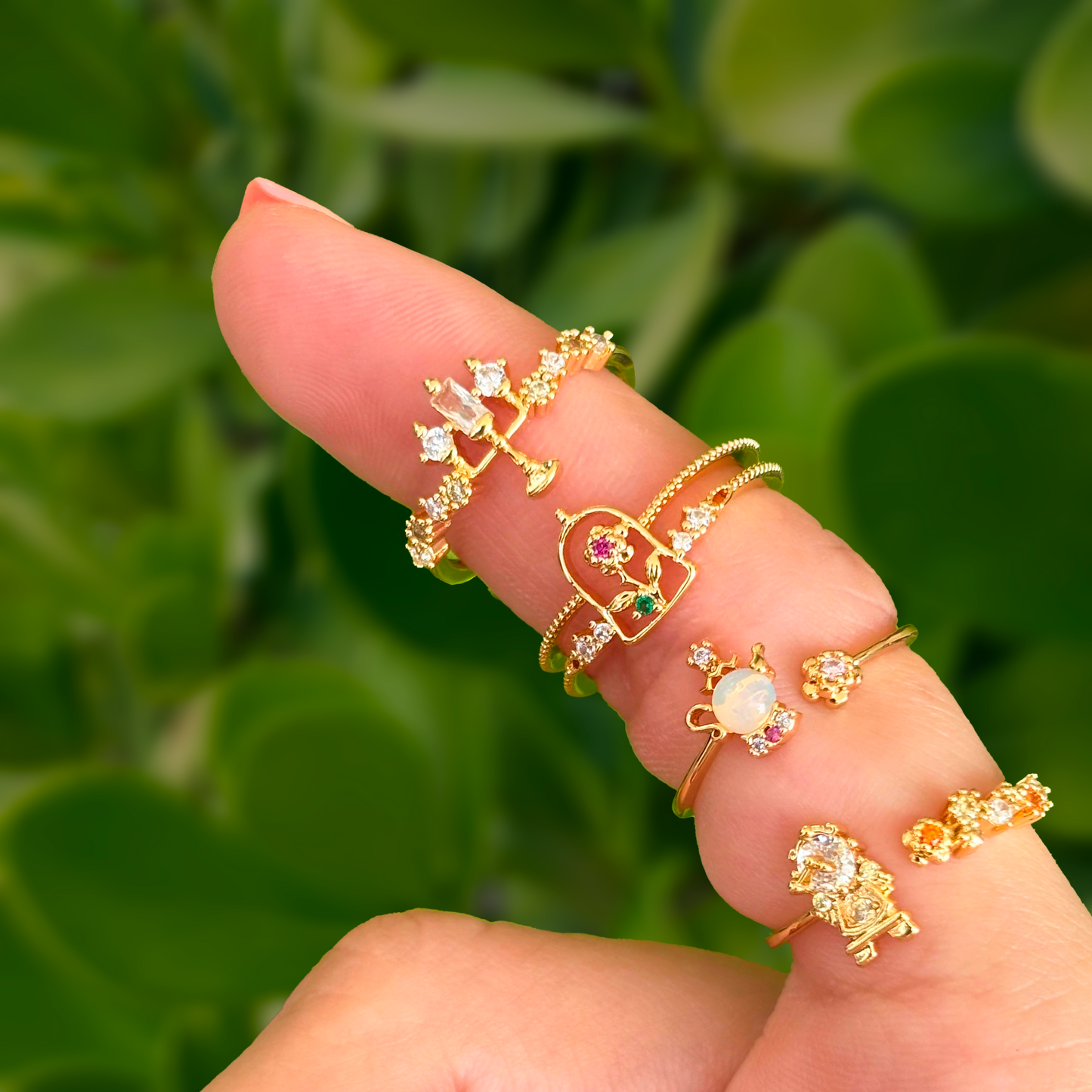 Anillo de La Bella Ding Don Ajustable 1N2Lu