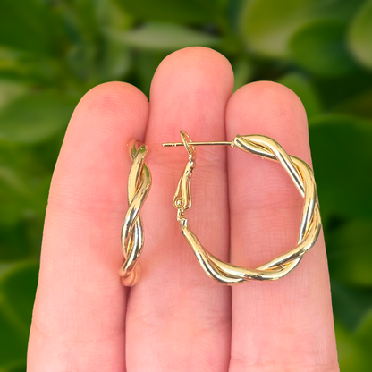 Aretes Dorados Trenzados 1U4