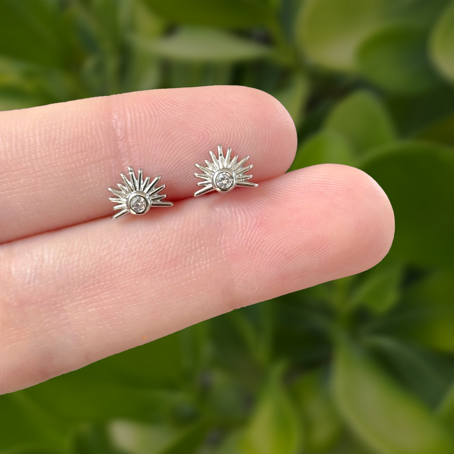 Aretes Plateados Chapa de Oro Az298