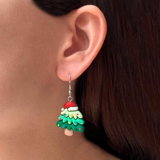 Aretes Arbolitos de Navidad 3F4