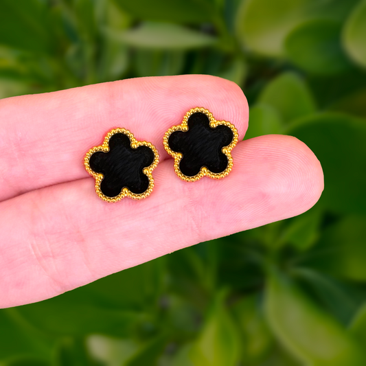 Aretes Trebol Acero Inoxidable  1Q2