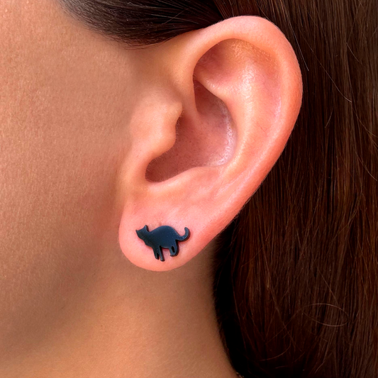 Piercing Gato Negro Acero Inoxidable R30