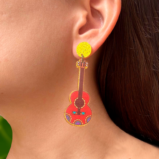 Aretes Guitarra VIVA MEXICO  R24