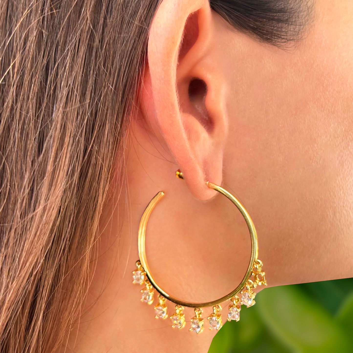 Aretes Arracadas Doradas Az119