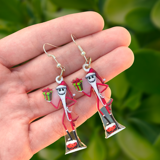 Aretes Grinch y Regalo Acrílico