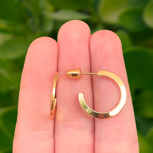 Aretes Arracada Chapa De Oro Az214