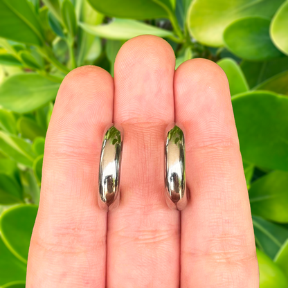 Aretes Arracadas Plateada Acero Inoxidable 1Q6