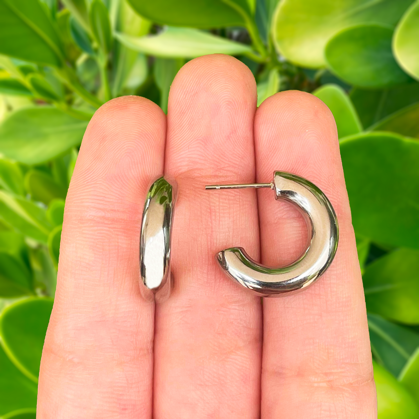 Aretes Arracadas Plateada Acero Inoxidable 1Q6