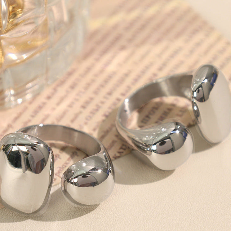 Anillo Plateado Acero Inoxidable