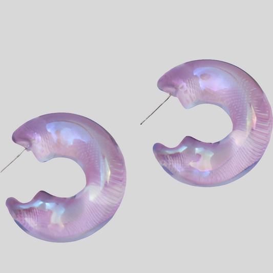 Aretes Arracada Chunky Lila 2C6