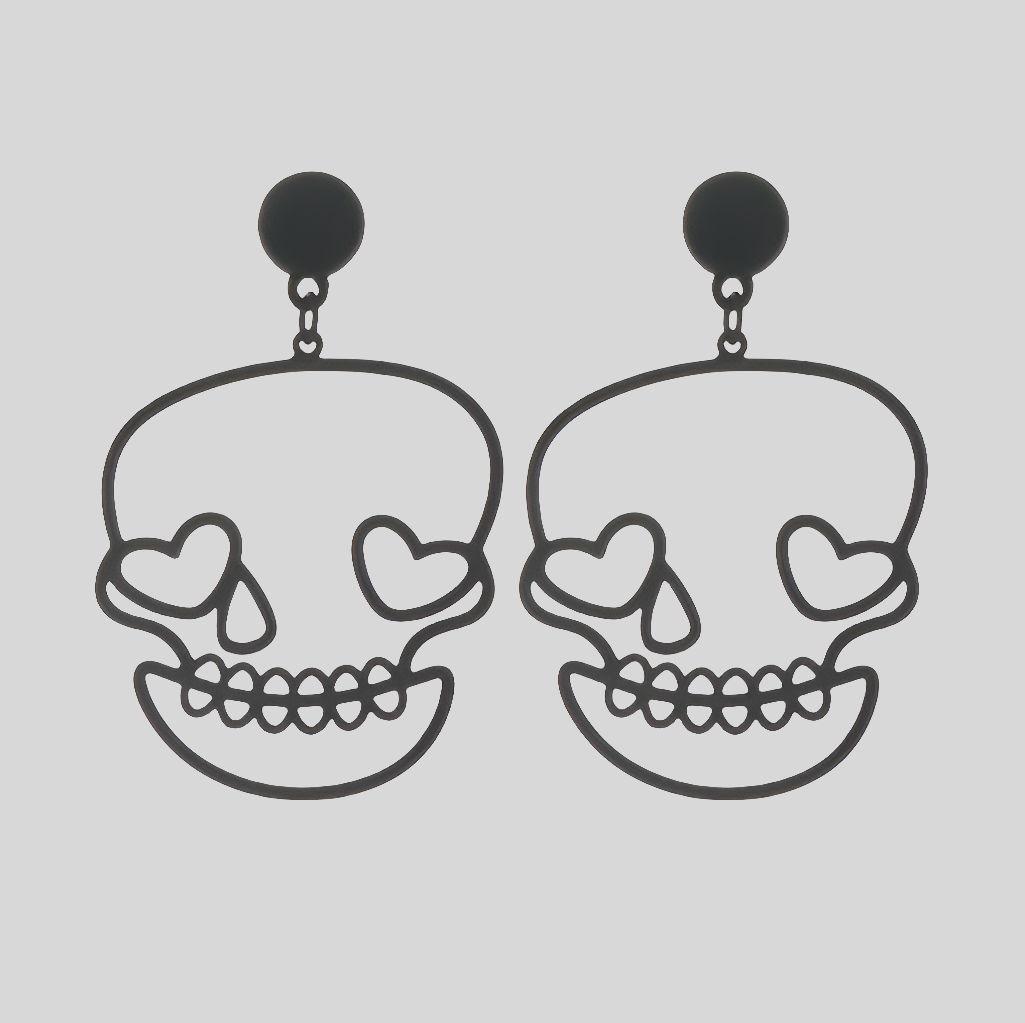 Aretes Calavera Metálica Li4