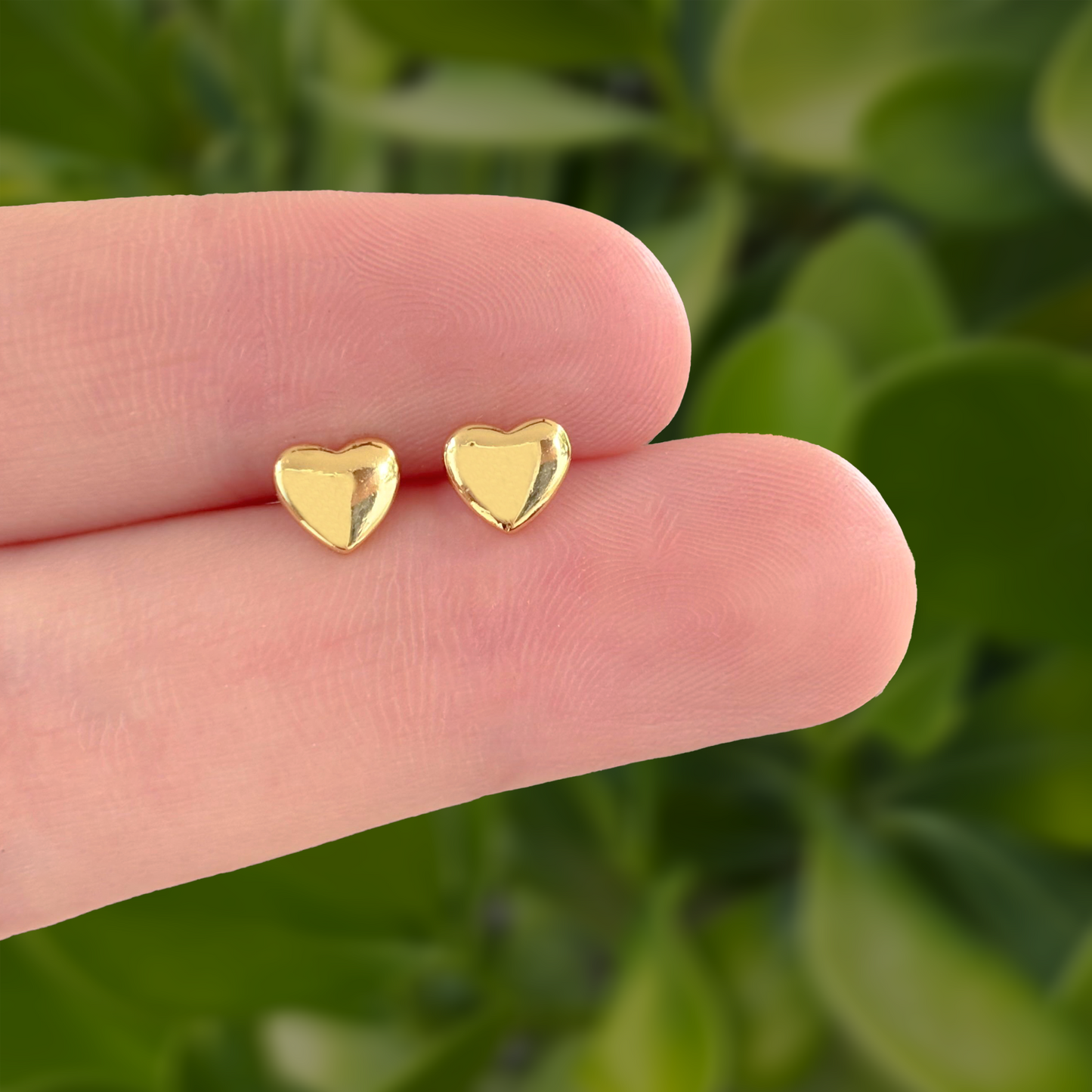 Aretes Corazón Chapa de Oro 14K R780