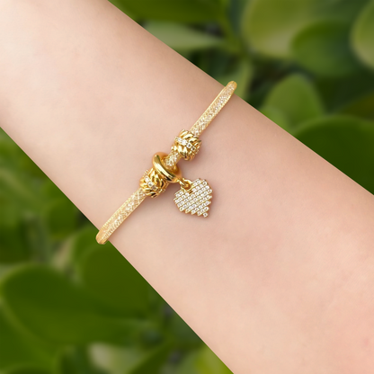 Pulsera Corazón Brillante Acero Inoxidable  3i3