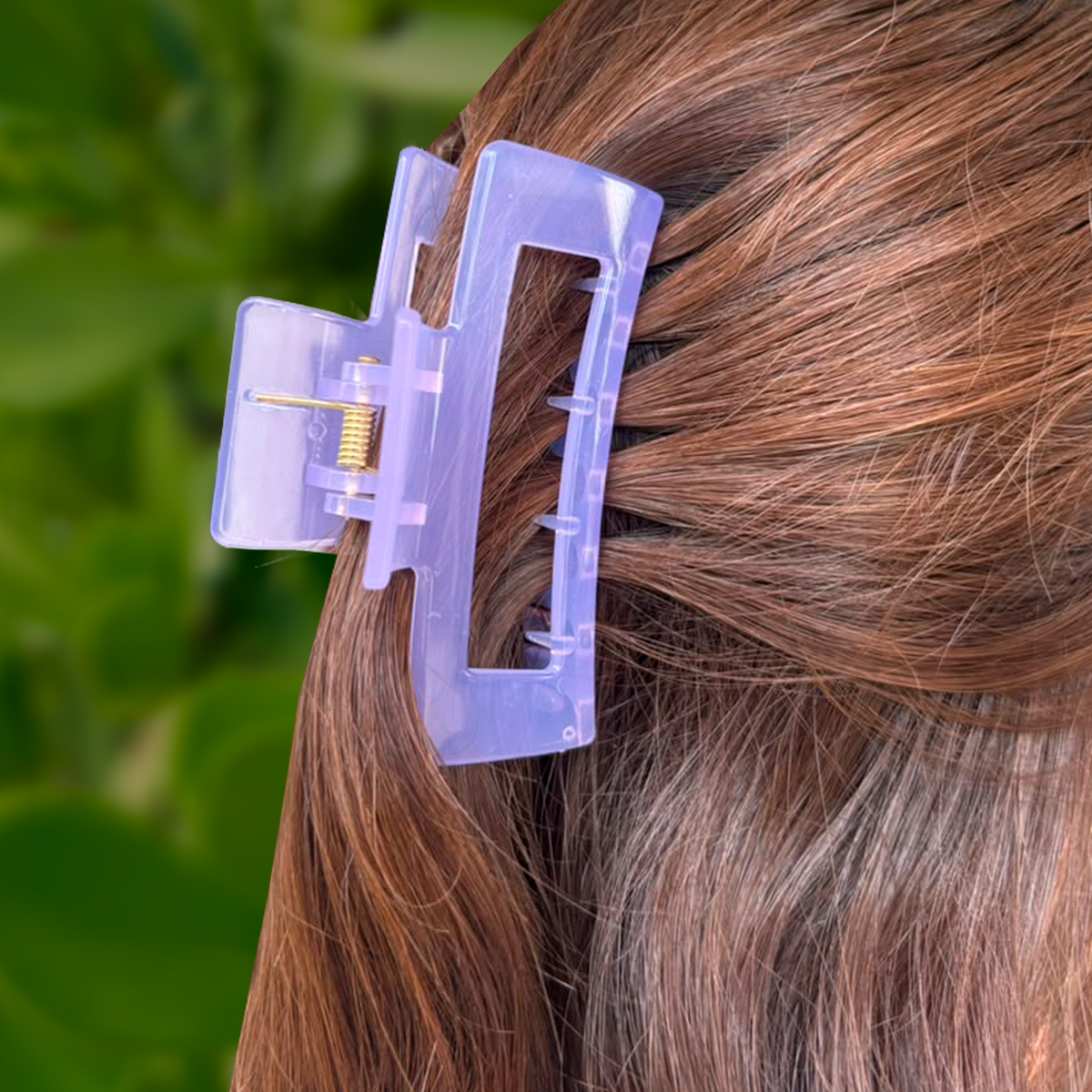 Pinza para Pelo Lila Trensparente
