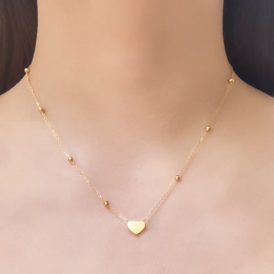 Collar Corazón Delicado Acero Inoxidable  Lu