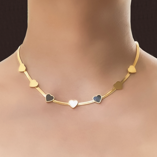 Collar Corazón Acero Inoxidable  2W4