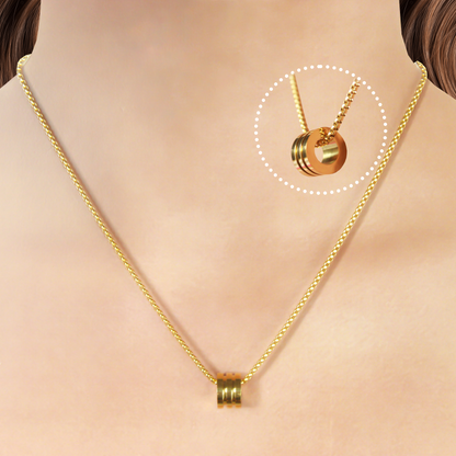 Collar Roll Dorado Acero Inoxidable  2V5