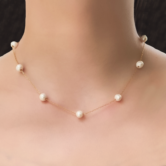 Collar Perlas Blanca 2D1