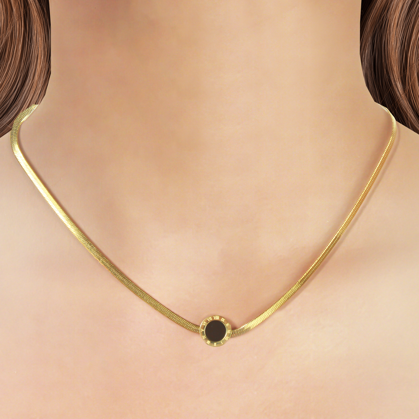 Collar Oro Acero Inoxidable  1F7