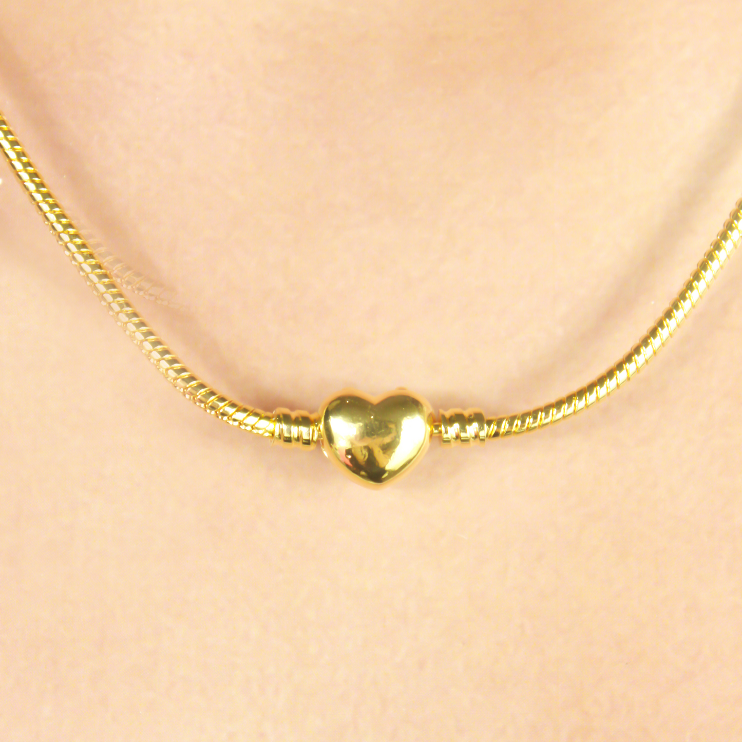 Collar Corazón Dorado (Dijes) Chapa de Oro 2W8