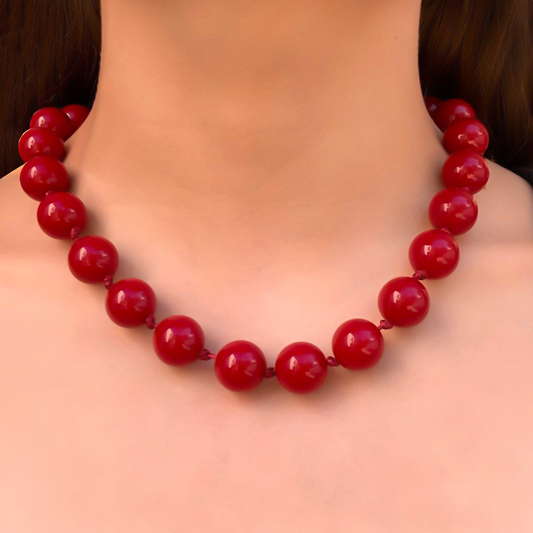 Collar Bolas  Rojas 2N1